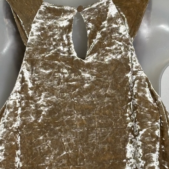 Anthropologie Porridge Velvet Sleeveless Top in Shimmering Gold- Small - Picture 7 of 8